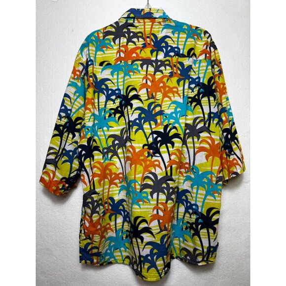 Mens Missoni Sport Hawaiian Shirt‎ XL 100% Cotton Palm Tree Print Italy beach - Picture 2 of 5